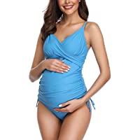 Los mejores  - Traje de baño Mujer Maternidad Premamá Deportes Tankini de Dos Piezas